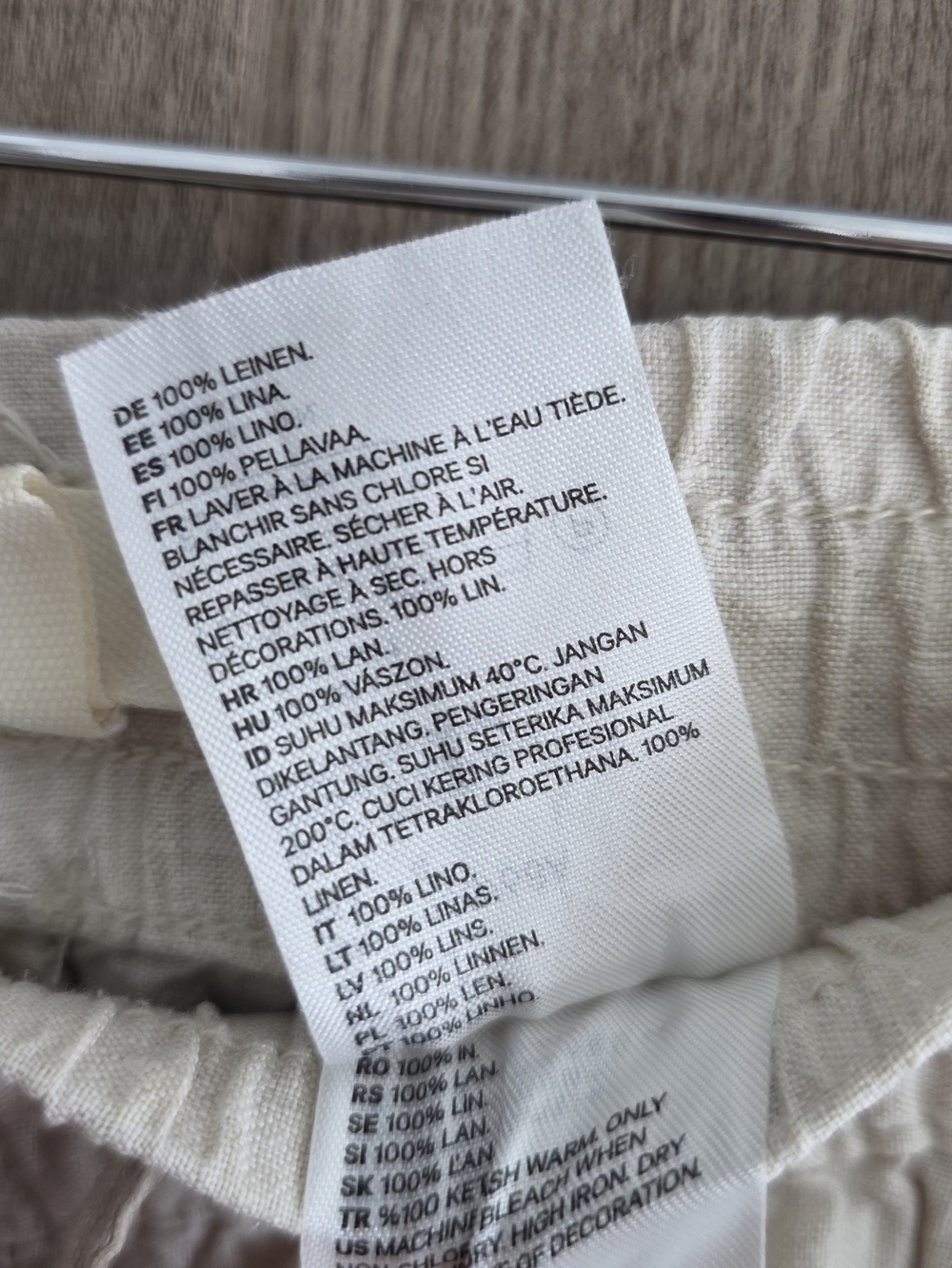 100% Linen Relaxed Drawstring Pants - Picture 6 of 6